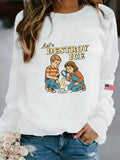 Comstylish I Prefer My Ice Crushed Printed Casual Sweatshirt