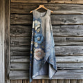 Women's Vintage Floral Art Irregular Design Dress elevenforest