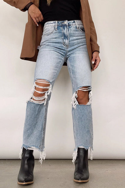Ripped Make Old Loose Denim Jeans