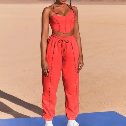 Clothing Color Sling Pants Two Piece Suit