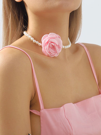 Three-dimensional Flower Necklaces Accessories