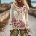 Women's Heavy-duty Floral Vintage Hoodie elevenforest