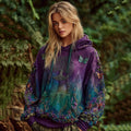 Women's Viking Tree Of Life Gradient Art Casual Hoodie elevenforest
