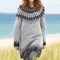 Vintage Fairman Geometric Pattern Cozy Sweater Dress elevenforest