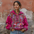 Women's Vintage Bohemian Floral Embroidery Long Sleeve Hoodie elevenforest