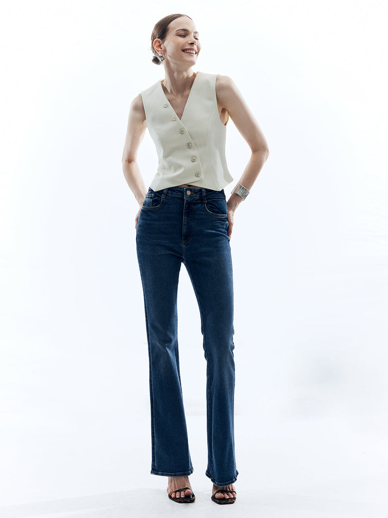Button V-neck Vest