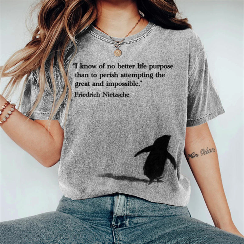Comstylish Nihilism Penguin Attempting The Great And Impossible Vintage T Shirt