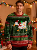 Wreaking Goose Havoc Christmas Ugly Velvet Sweatshirt elevenforest