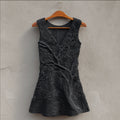 Forest Embroidery Sleeveless V-neck Long Dress elevenforest