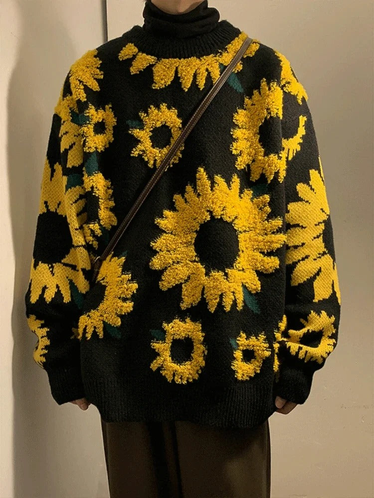 Jana® | Oversized sunflower print sweater