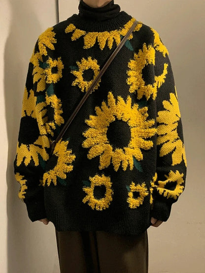 Jana® | Oversized sunflower print sweater