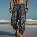Men's Viking Nordic Runes Celtic Totem Summer Pants elevenforest