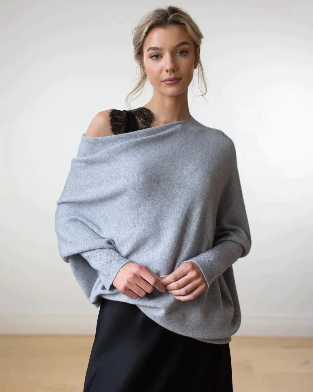 Zoe® | Asymmetrical Draped Sweater
