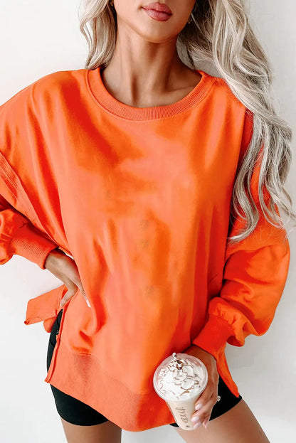 Edgy Carrot Drop Shoulder Sweatshirt