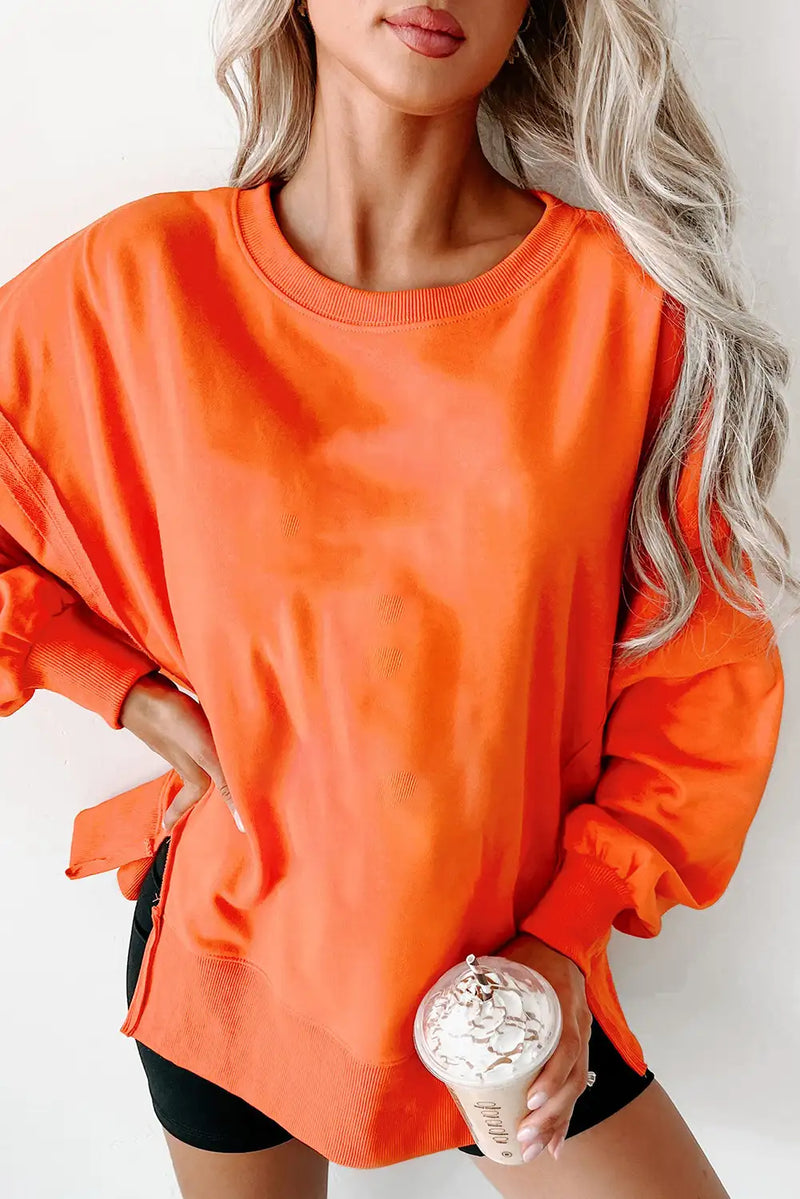 Edgy Carrot Drop Shoulder Sweatshirt