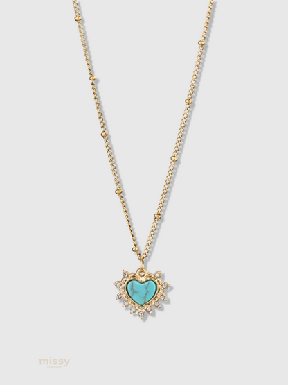 Rue Natural Stone Pendant Necklace
