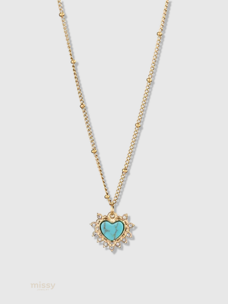 Rue Natural Stone Pendant Necklace