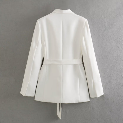 Spring Autumn With Belt Dress Small Blazer High Waist Pants Straight-leg Pants Fashionable Graceful Suit