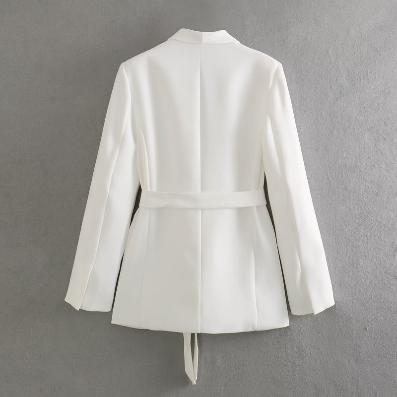 Spring Autumn With Belt Dress Small Blazer High Waist Pants Straight-leg Pants Fashionable Graceful Suit
