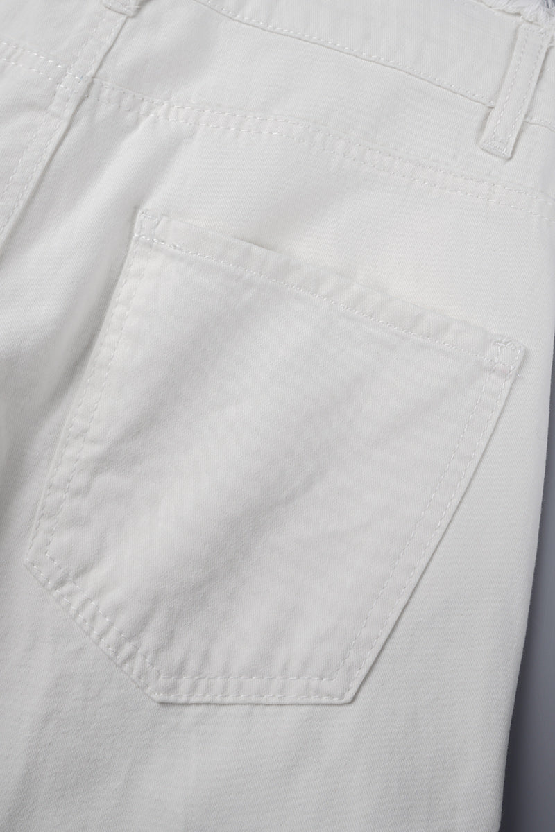 Ripped Patchwork Mid Waist Regular Denim Jeans (subject to the Actual Object)(5 Colors)