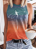 Comstylish Dragonfly Gradient Women's Tank Top