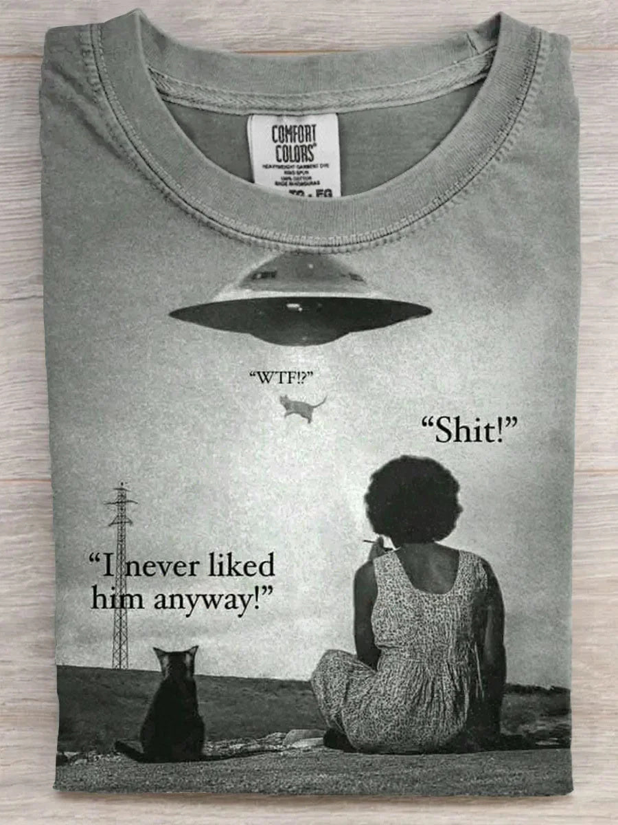 Comstylish Funny Cat Art Casaul Short Sleeve T-shirt