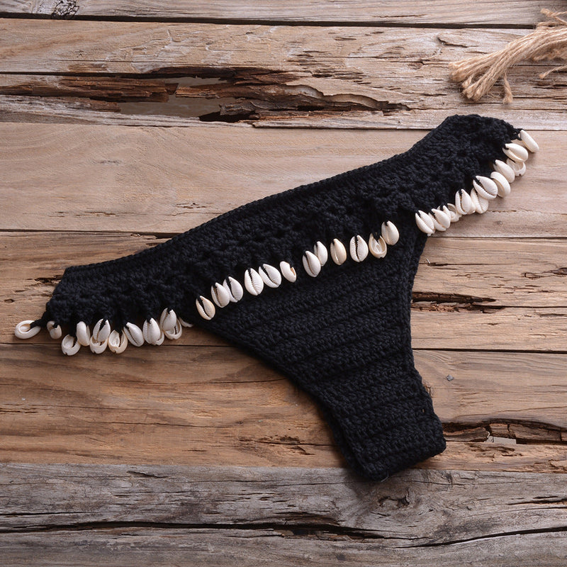 Personalized Hollow Out Cutout Beach Knitted Shell Pants for – Summer