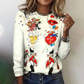 Comstylish Women's Celebration Cologne Carnival Graphic Crew Neck T-shirt