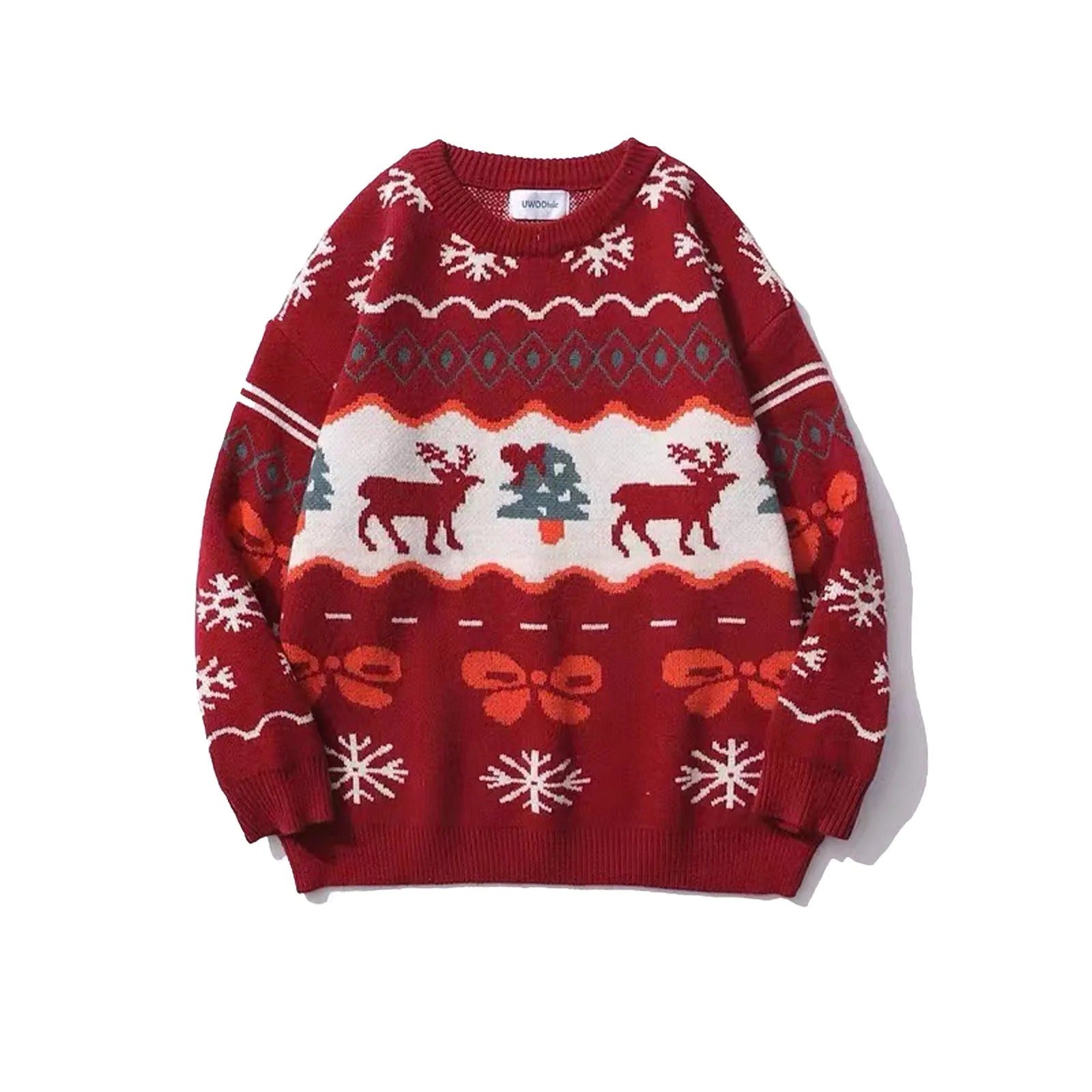 Josephine® | Warm knitted sweater with vintage Christmas motifs for women