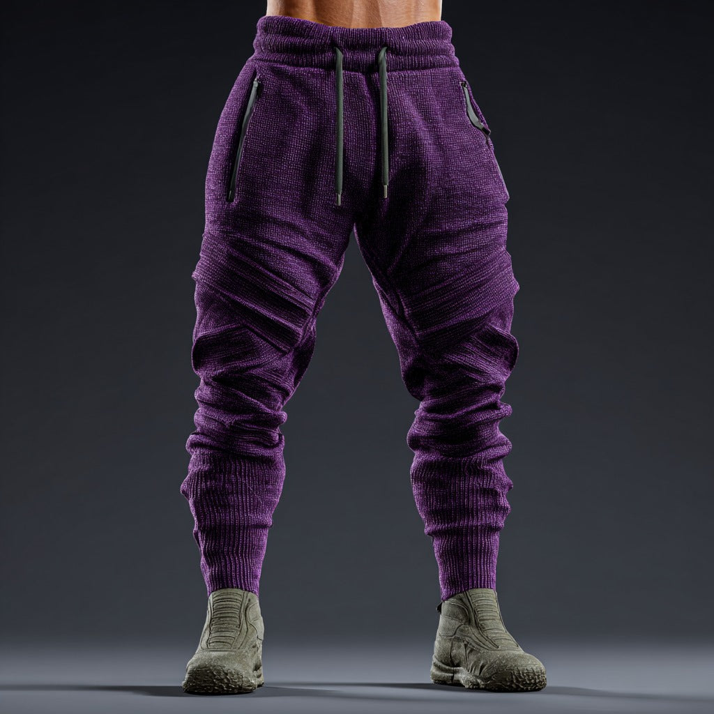 Men's Irregular Knitted Thermal Pants