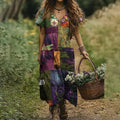 Vintage Floral Dragonfly Art Print Dress elevenforest