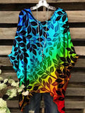 Women's Dazzling Gradient Floral Print Casual Top