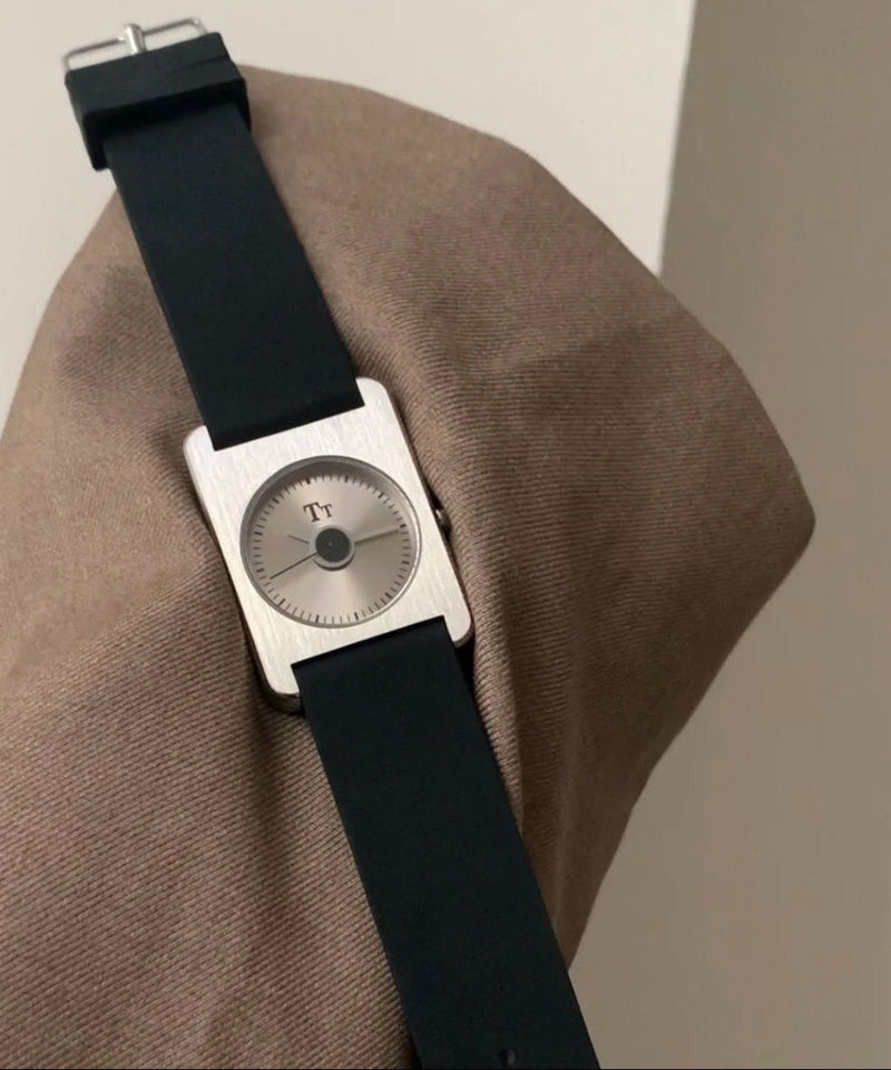 Silk Silicone Rubber Quartz Movement Square Watches