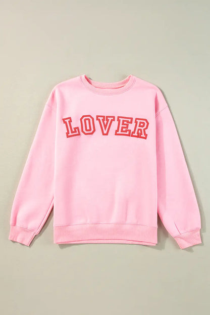 Pink Lover Puff Print Sweatshirt