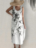 Forest Bamboo Pattern Dress