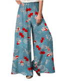 Japanese Gold Fish Art Graphic Wide Leg Casual Pants elevenforest