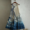Japanese Octopus With Gradient Art Linen Tank Dress elevenforest