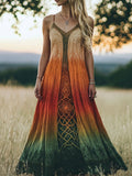 Viking Celtic Knot Print Women's Vintage Halter Dress elevenforest