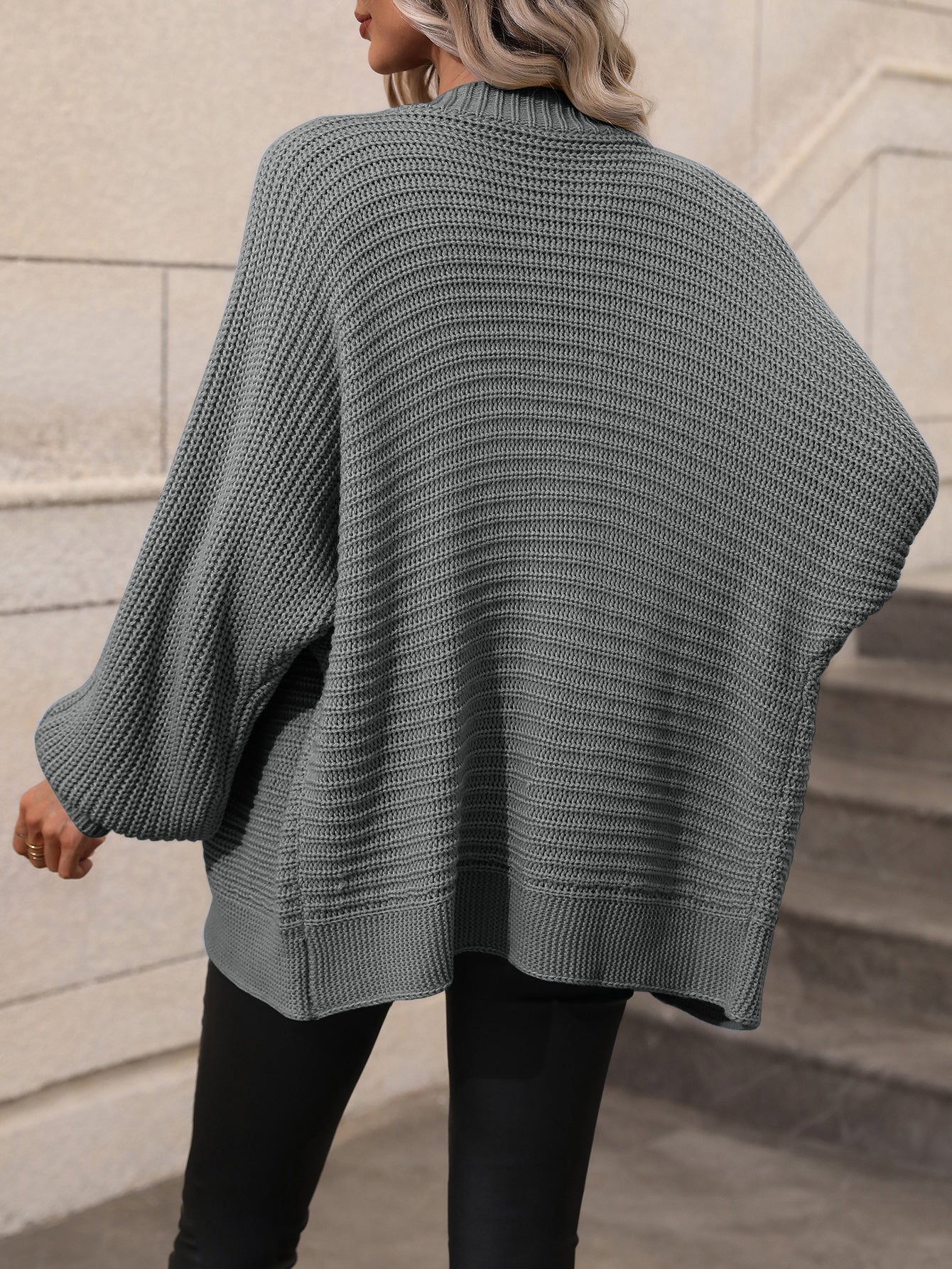 Autumn Winter Knitting Single Breasted Color Knitted Cardigan Loose Sweater