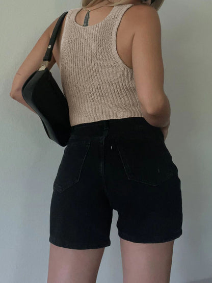 Classic Hook-and-eye Knit Vest