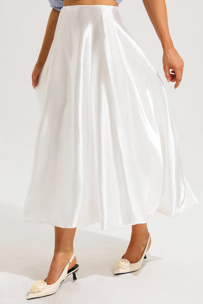 High Waisted Puffy Midi Skirt