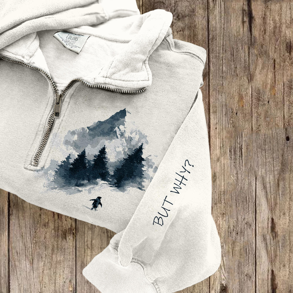 Comstylish Nihilist Penguin But Why Vintage Comfy Sweatshirt