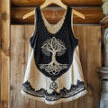 Vintage Life Of Tree Patchwork Art Comfy Tank elevenforest