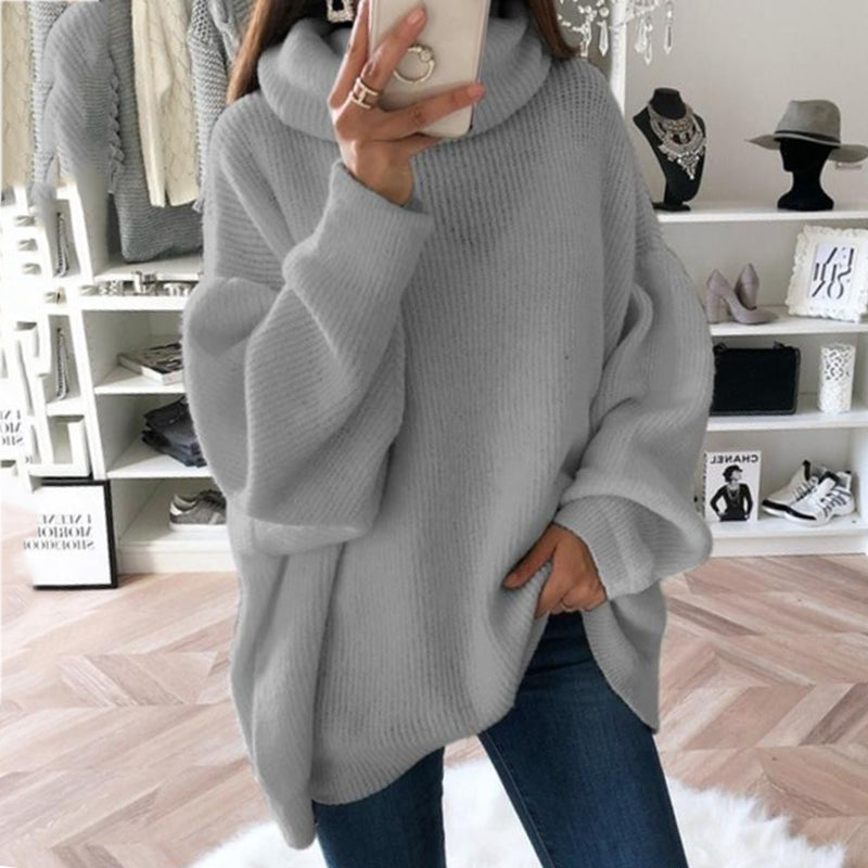 Casual Simple Solid Color Turtleneck Knitted Sweater elevenforest