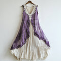 Vintage Lace Patchwork Art Tank Midi Dress elevenforest