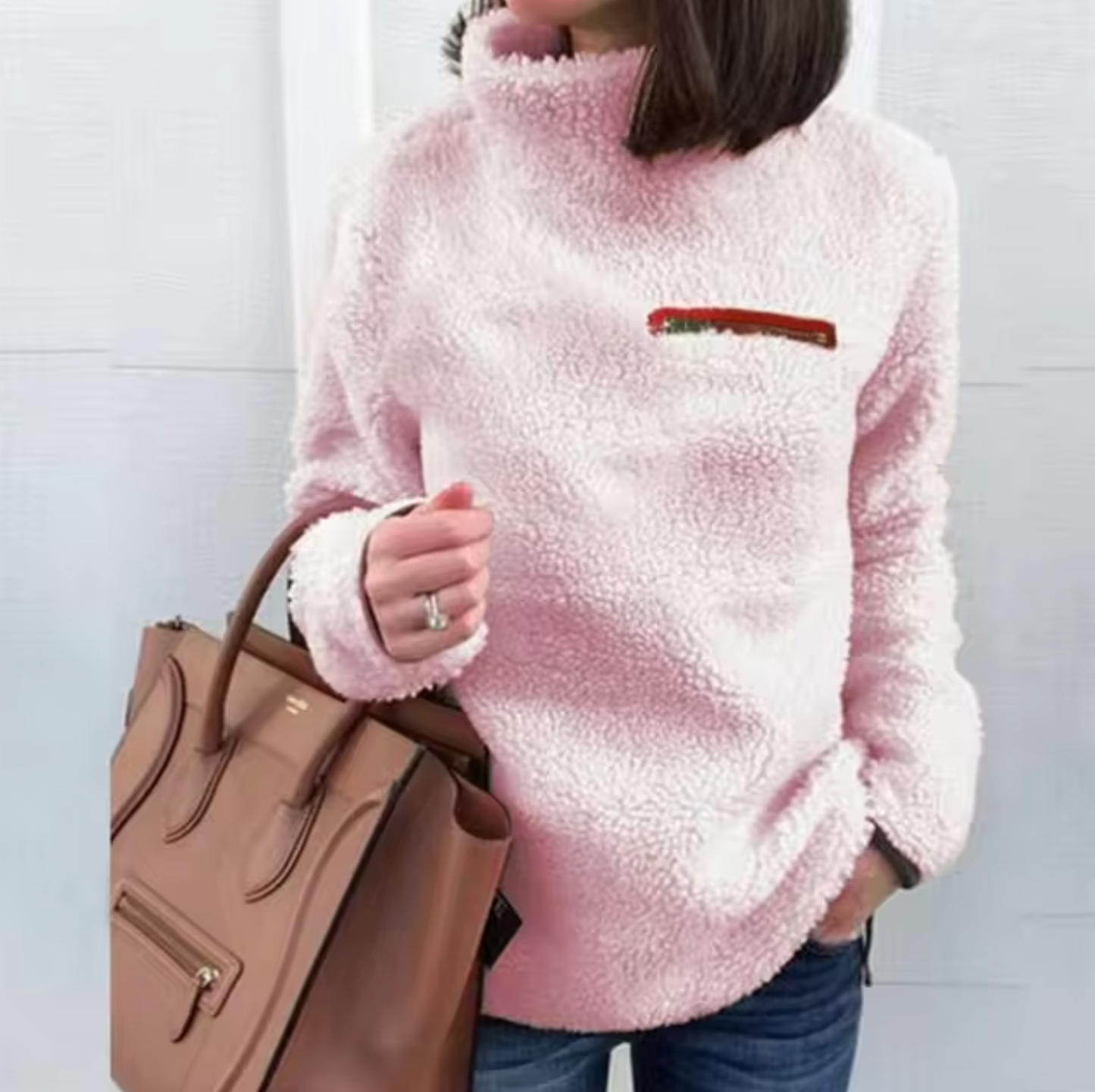 Reina® | Turtleneck sweater made of soft plush