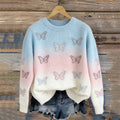 Comstylish Butterflies Trans Gradient Cozy Knit Sweater