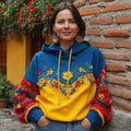 Women's Venezuelan Floral Pattern Casual Hoodie elevenforest