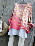 Japanese Cherry Blossom Art Cozy Flowy Tunic elevenforest