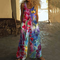 Women's Floral Print Wide Leg Casual Jumpsuit elevenforest